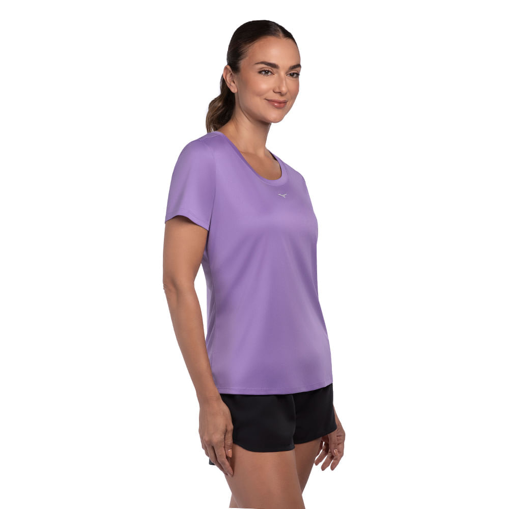 Miniatura Camiseta de Corrida Feminina Mizuno Run Spark GG Roxo