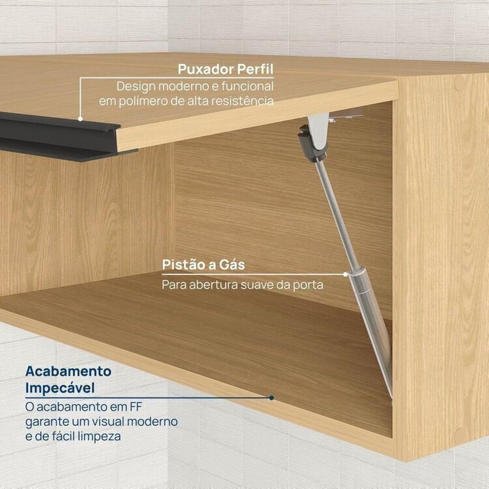 Cozinha Modulada 5 Peças 3 Aéreos 2 Balcões Nara Cabecasa Madeiramadeira Avena