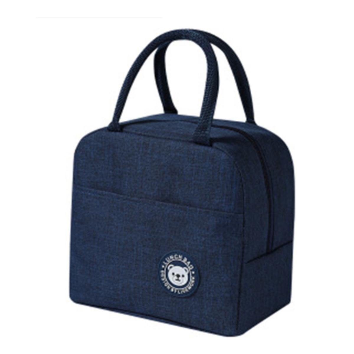 Miniatura Lancheira Termica De Passeio Bolsa Marmita Portátil Azul