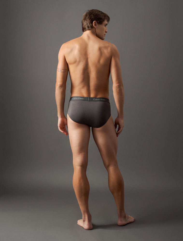 Miniatura Cueca Brief de Modal Calvin Klein Underwear - Grafite/Prata Cueca Brief de Modal Calvin Klein Underwear Grafite/Prata g