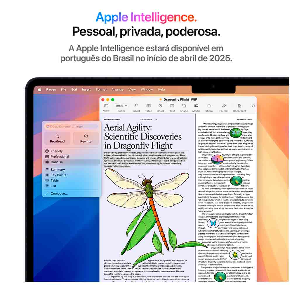 Notebook Apple MacBook Air 13,6" M4 (CPU de 10 núcleos, GPU de 10 núcleos, 24GB RAM, 512GB SSD) - Meia-noite Bivolt