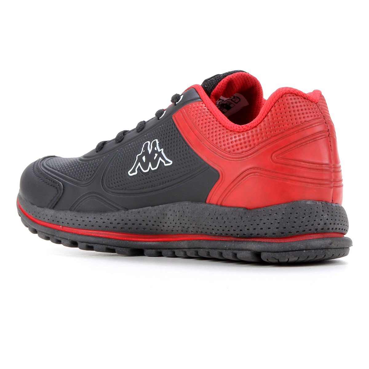 Miniatura Tênis Infantil Kappa Fit Menino Preto+Vermelho - 24
