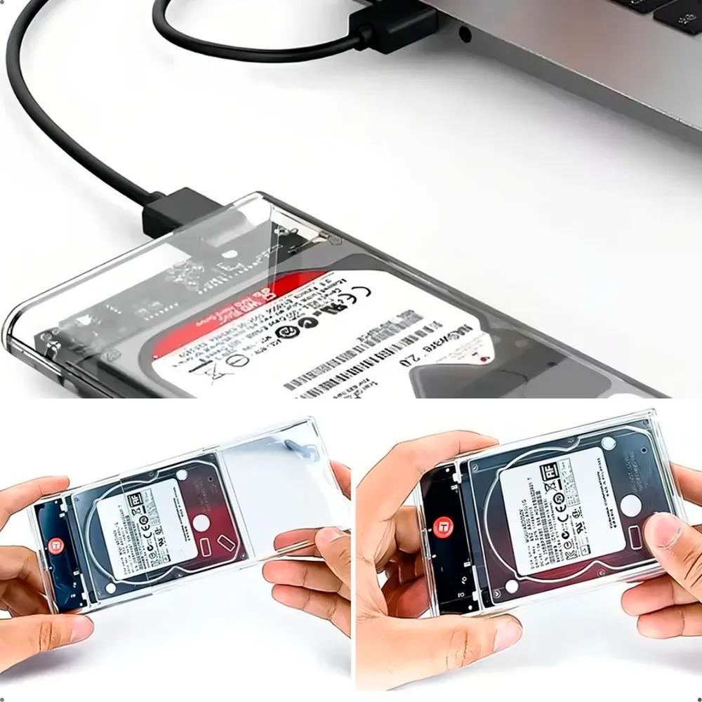 Case Hd Sata 2.5 Usb 3.0 Transparente: Velocidade E Proteção