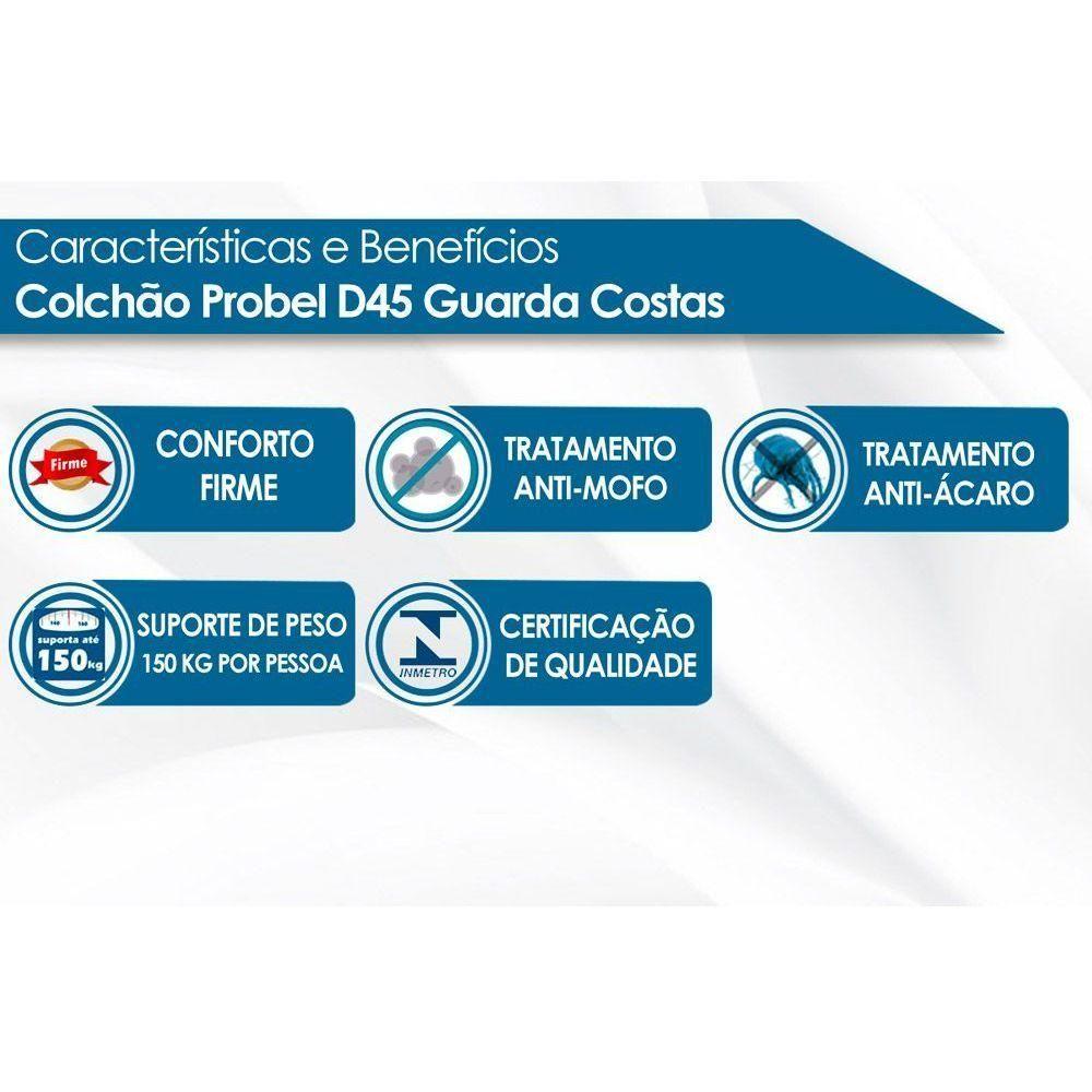 Miniatura Colchão Viúva Espuma D45 Guarda Costas Double Face Gray (128x188x20)