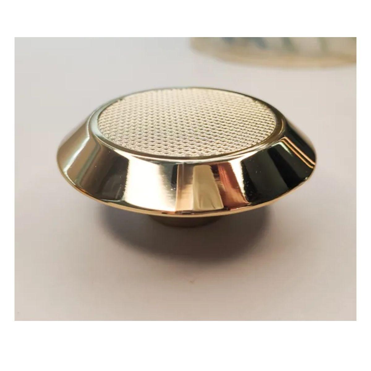 Miniatura Puxador Para Moveis Ponto Disk G Gold Brilhante Zen