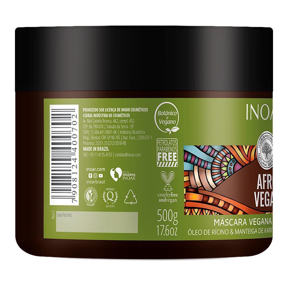 Miniatura Kit Cachos Afro Vegan Shampoo 300Ml + Máscara Inoar 500G