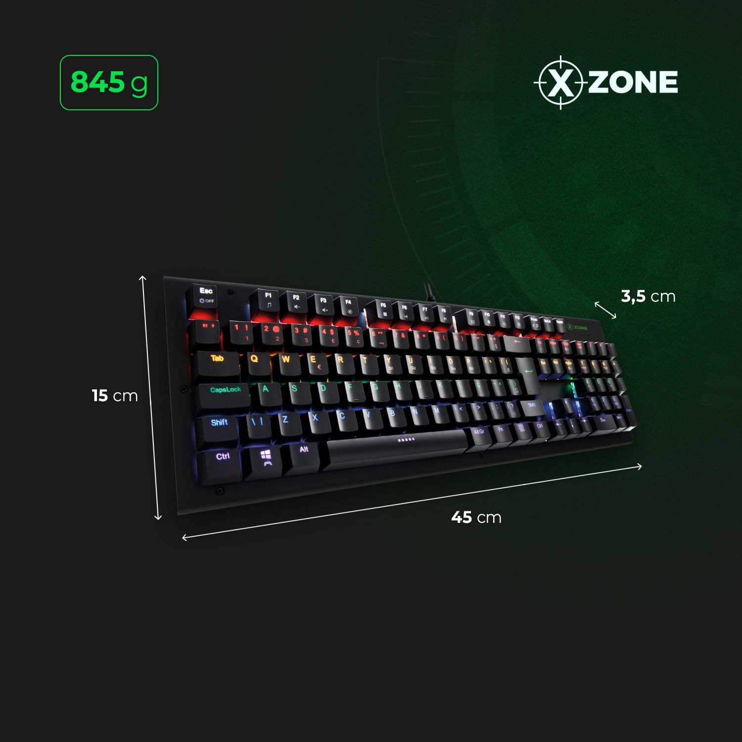 Miniatura Teclado Gamer Mecânico Xzone GTM-01 TECLADO MECANICO GTM-01 NA .