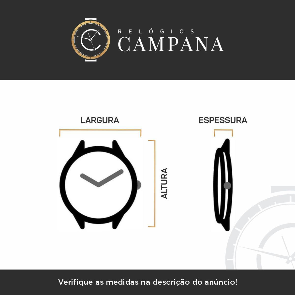 Miniatura Relógio Technos Classic Steel 2115LAL/0P Prata 46mm