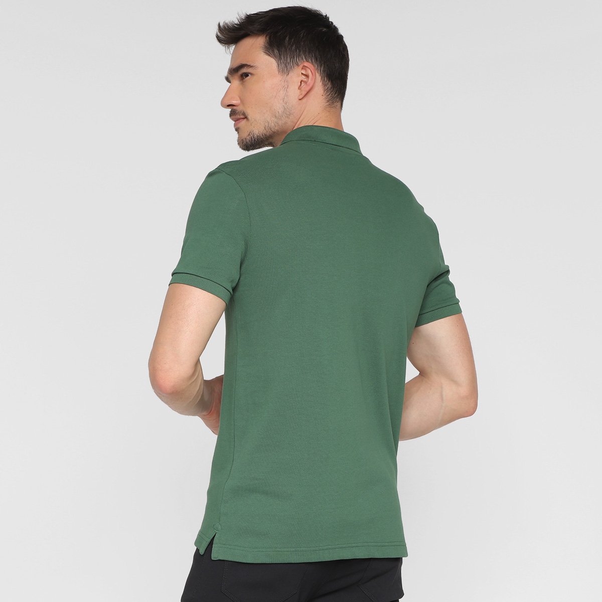 Miniatura Camisa Polo Lacoste Slim Fit Piquet Masculina Verde - G