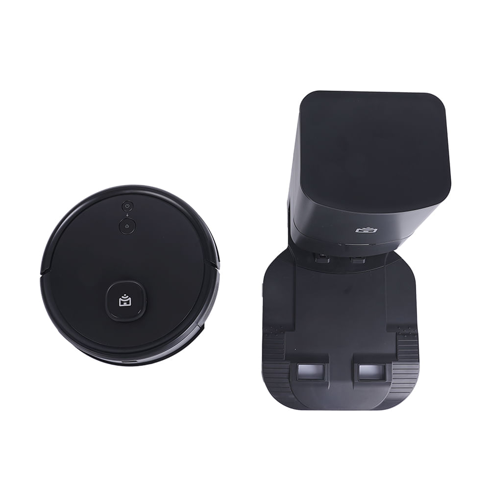 Miniatura Smart Robô Aspirador Wi-Fi Autolimpante PRA2000 Positivo Casa Inteligente - Aspira/Passa Pano/Volta à base - Mapeamento