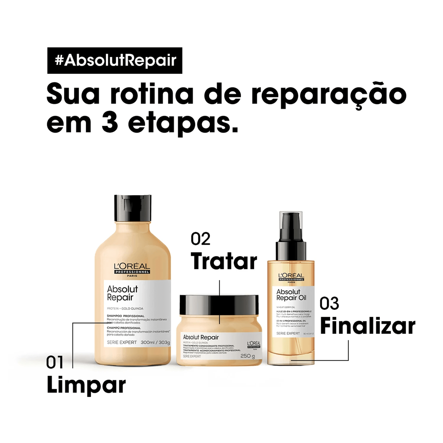 Miniatura Kit L'Oréal Professionnel Serie Expert Absolut Repair Inforcer Duo I (2 Produtos)