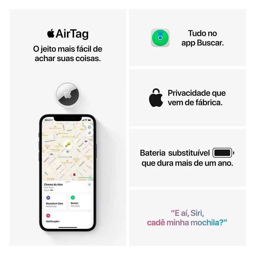 Apple AirTag, Branco, 4 Unidades - MX542BE/A