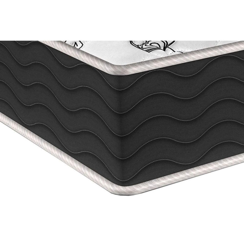 Miniatura Cama Box Viúva: Colchão Molas Probel Bonnel Prodormir Sleep + Base Crc Suede Black(128X188)