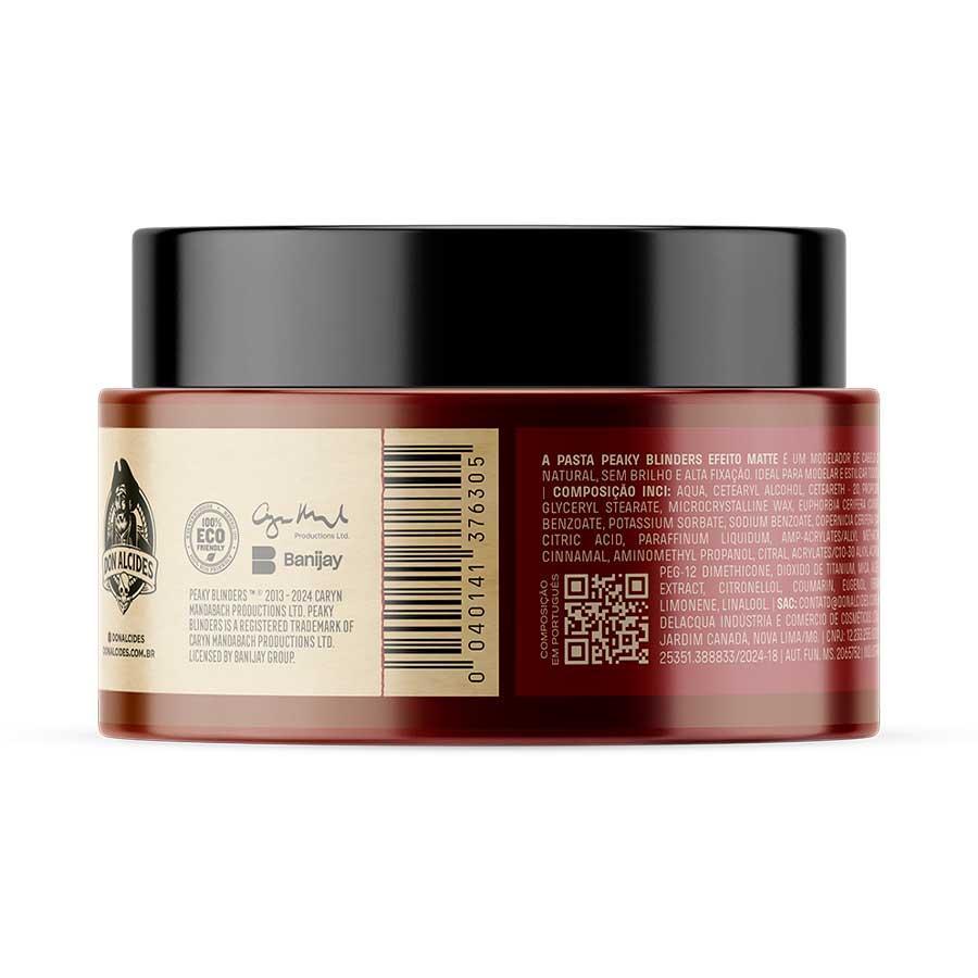 Pasta Matte Peaky Blinders Pomada Cabelo Alta Fixação 80G