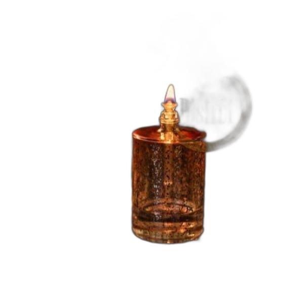 Miniatura Kit 3 Lamparinas Decorativa Sonhos Dourados+ 500Ml De Fluido