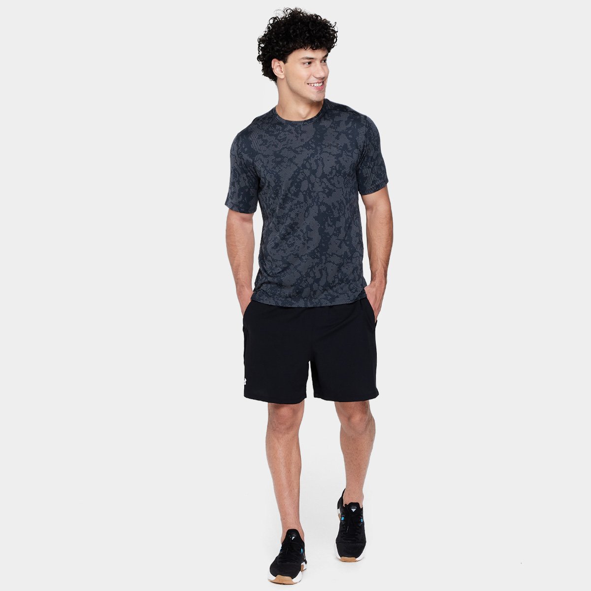 Miniatura Camiseta Under Armour Tech Vent Geode Masculina Chumbo+Preto - G