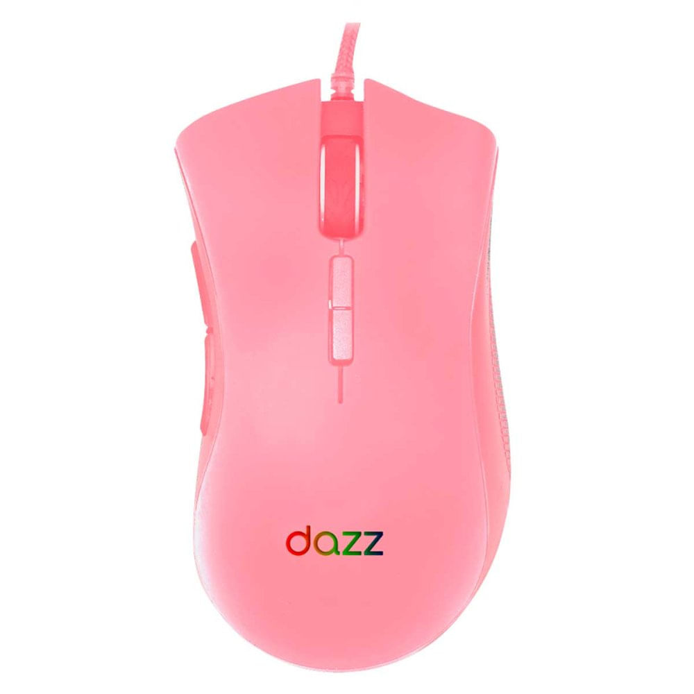 Miniatura Mouse Gamer Mizard 12000 Dpi USB 2.0 Dazz Rosa
