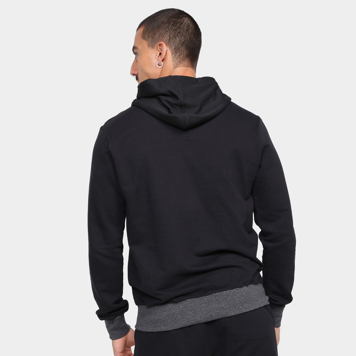 Miniatura Moletom Everlast Estampado C/ Capuz Masculino Preto - P