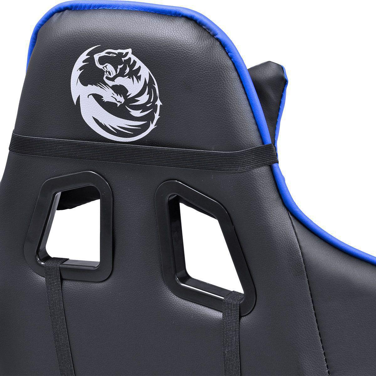 Cadeira Gamer Mad Racer V8 Azul Com Rodas Em Gel