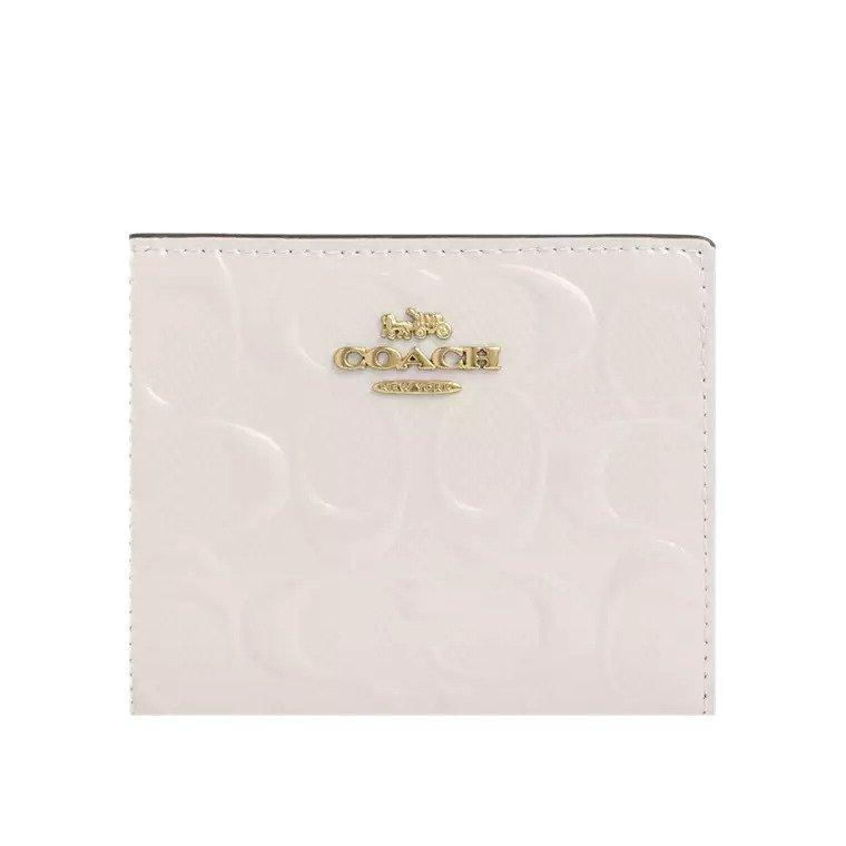 Miniatura Carteira Coach Snap Wallet In Signature Leather - Ct982 Bran