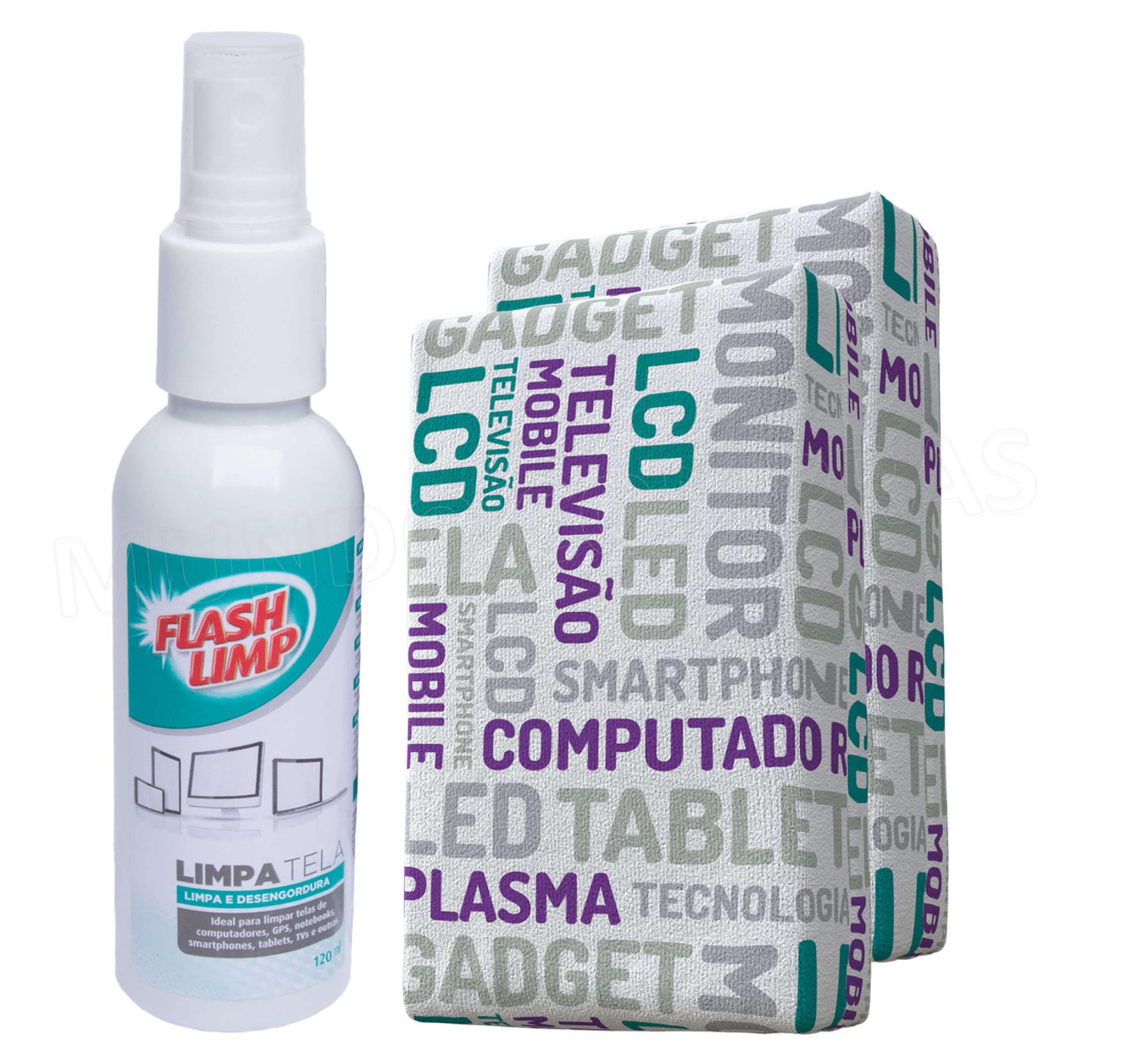 Miniatura Kit Limpa Tela Flash Limp 120Ml