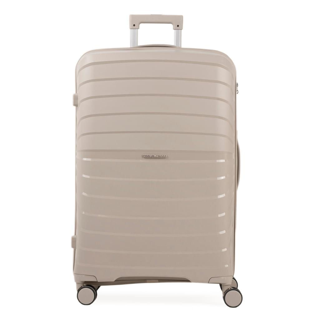 Mala de Viagem Grande 32 Kg Polipropileno 4 Rodas Rover Off White