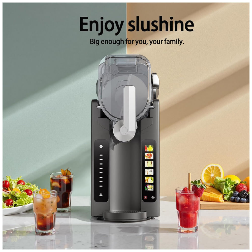 Miniatura Máquina de Frozen 1,6L DOMEM com Tela Sensível ao Toque - Faça Milkshakes, Margaritas Congeladas, Frapps, Sorvetes, Smoothies e Slush em Casa!