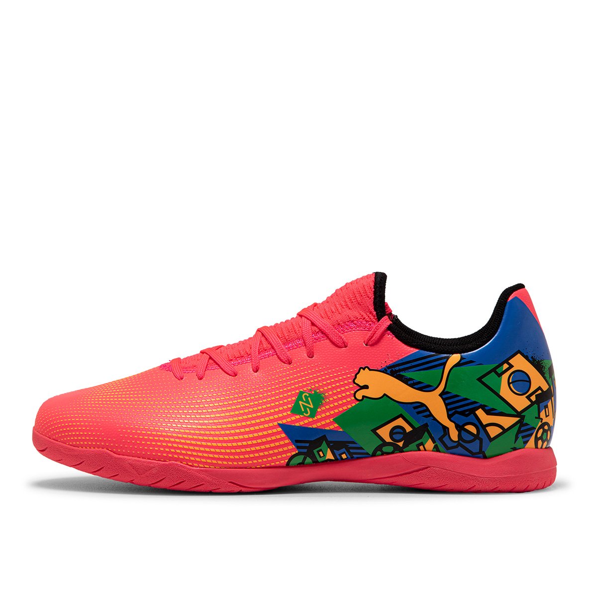 Miniatura Chuteira Futsal Puma Future 7 Play Neymar Jr Unissex Rosa - 38
