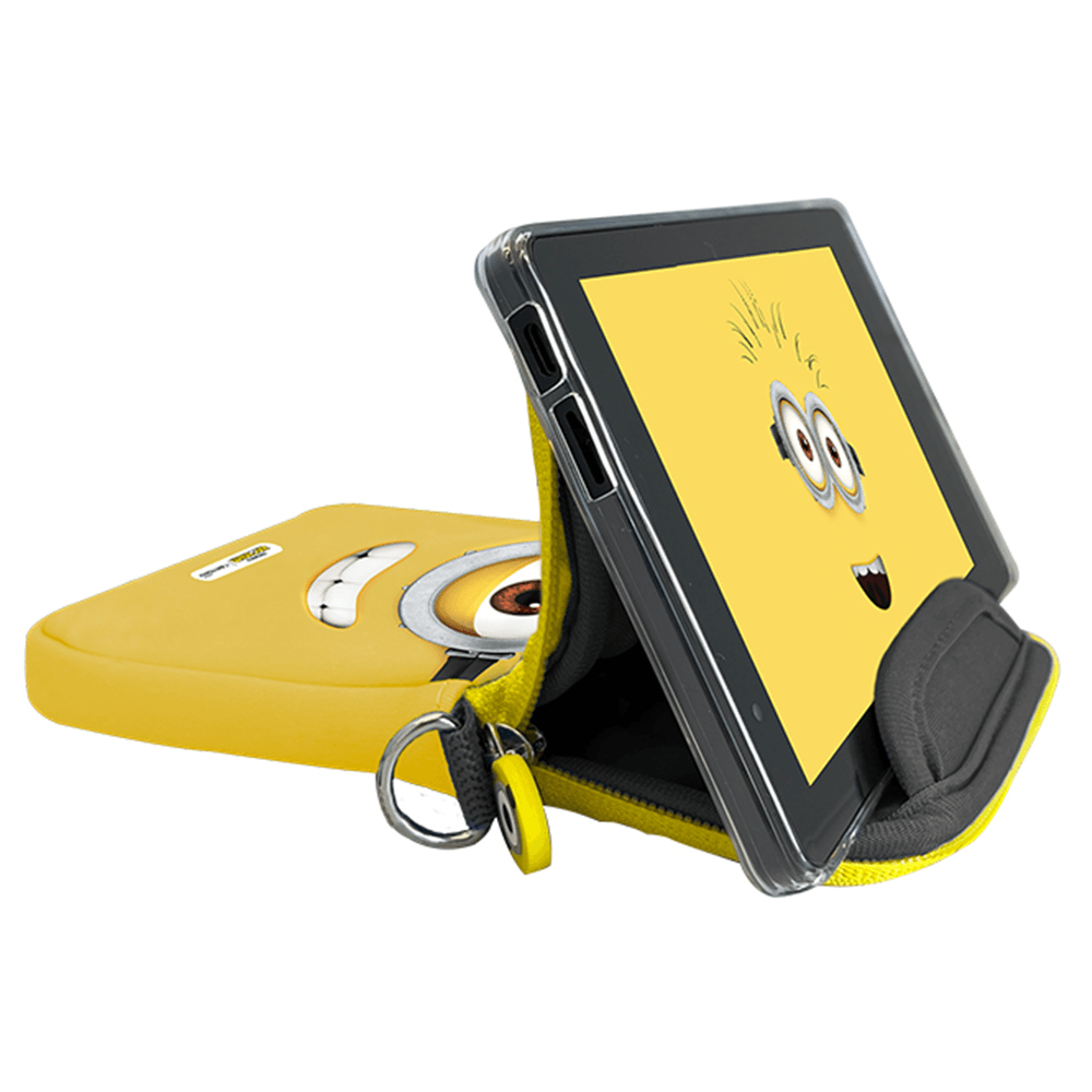 Tablet Positivo Vision Tab 7 Minions - Octa-Core 3GB RAM 64GB, 7” IPS, Android 14  Go, Wi-fi - Capa e Bolsa - Preto