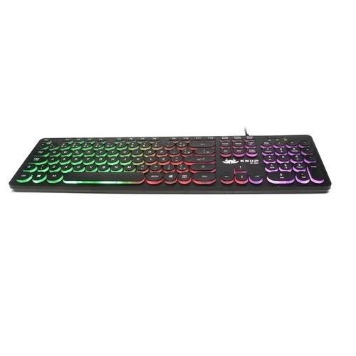 Miniatura Teclado Com Teclas Redonda Led Rgb Silencioso Kp-2059