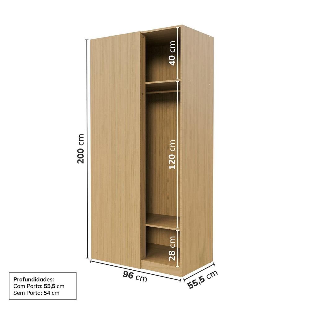 Miniatura Módulo de Canto Linear Closet sem Porta Jade Cabecasa Madeiramadeira Avelã