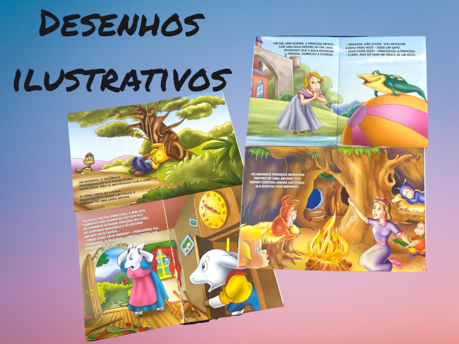 Miniatura 6 Mini Livros Clássicos Da Literatura Infantil Tema Variado