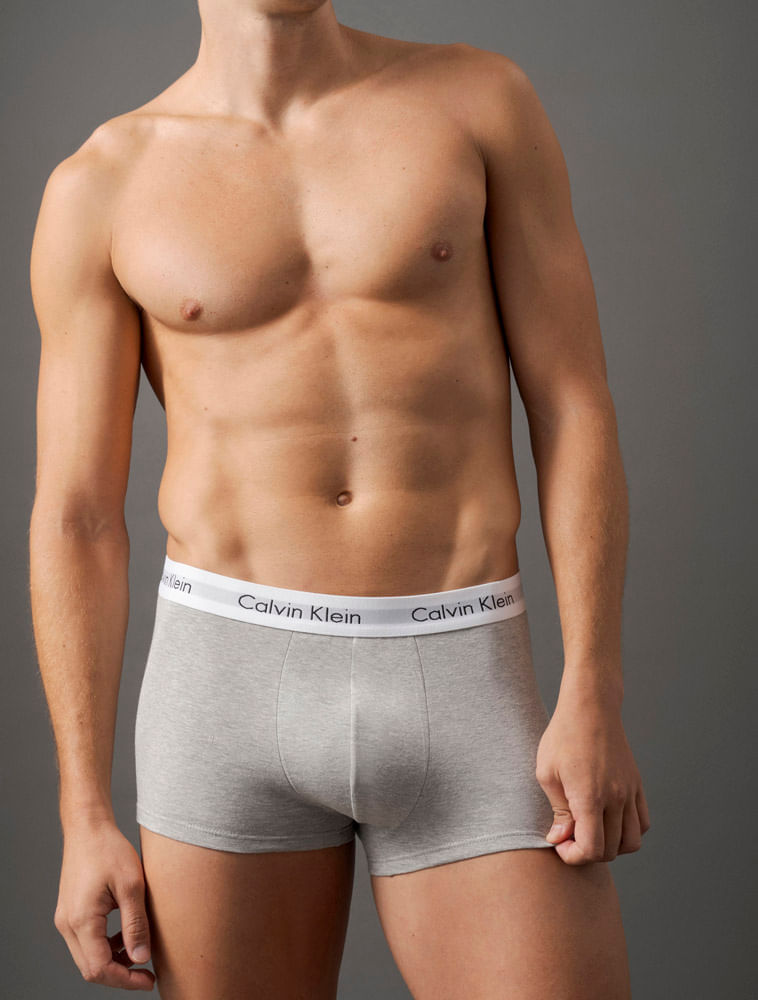 Kit 4 Cuecas Trunk Classic Cintura Baixa Com Elastano Calvin Klein Underwear - Branco + Preto + Mescla Kit 4 Cuecas Trunk Classic Cintura Baixa Com Elastano Calvin Klein Underwear Branco + Preto + Mescla l