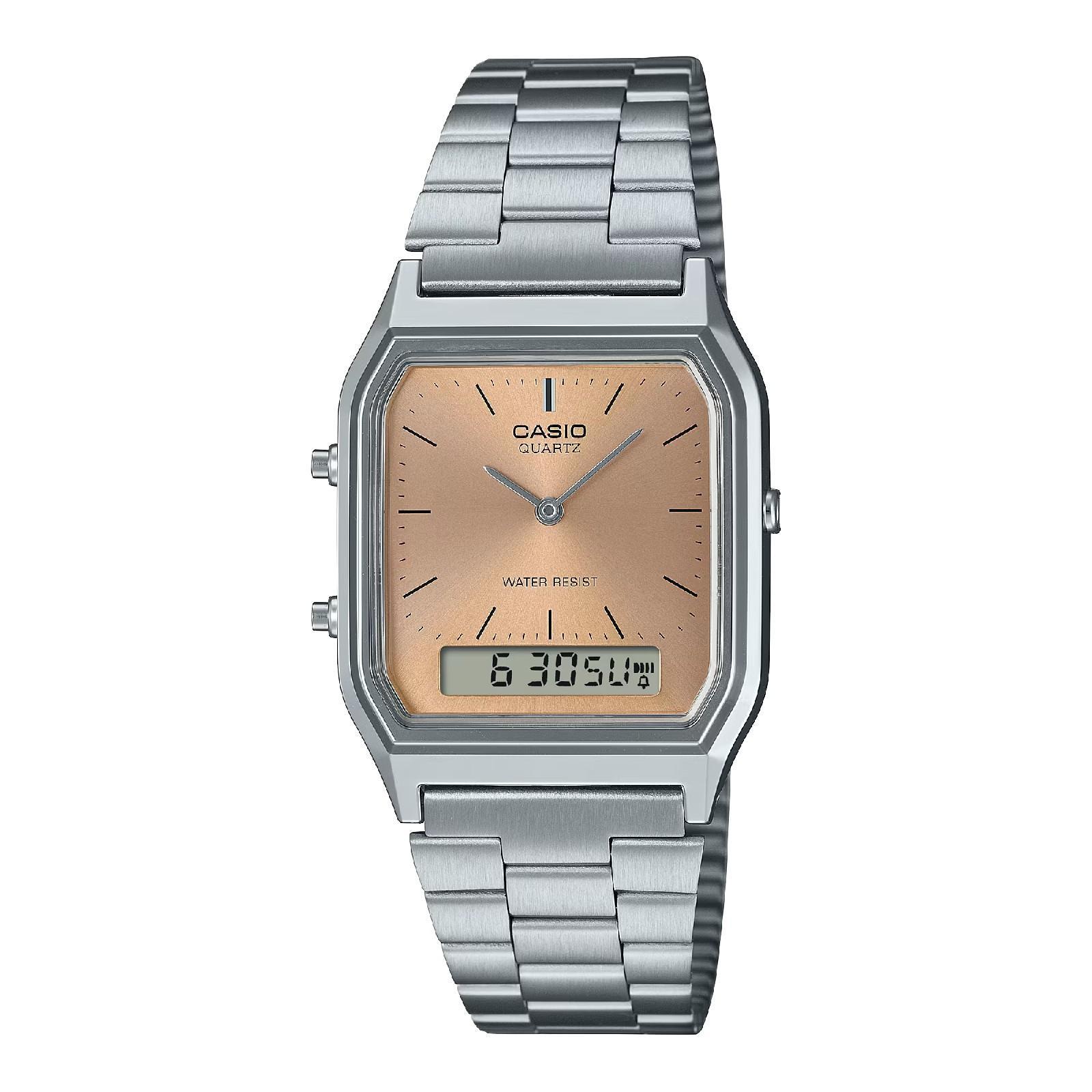 Miniatura Relógio Casio Vintage Aq-230A-4Amqydf Prata