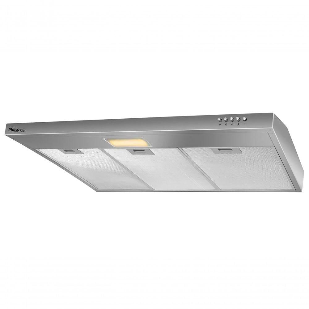 Miniatura Depurador E Exaustor Philco PDR90I Slim 90cm 3 Velocidades Inox 110V