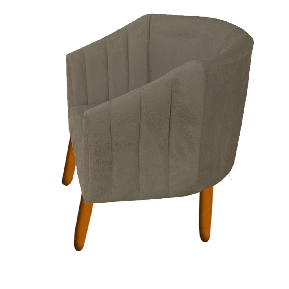 Miniatura Poltrona Julia Decoração Salão Cadeira Escritório Recepção Estar Amamentação Suede Marrom Rato D'classe Decor