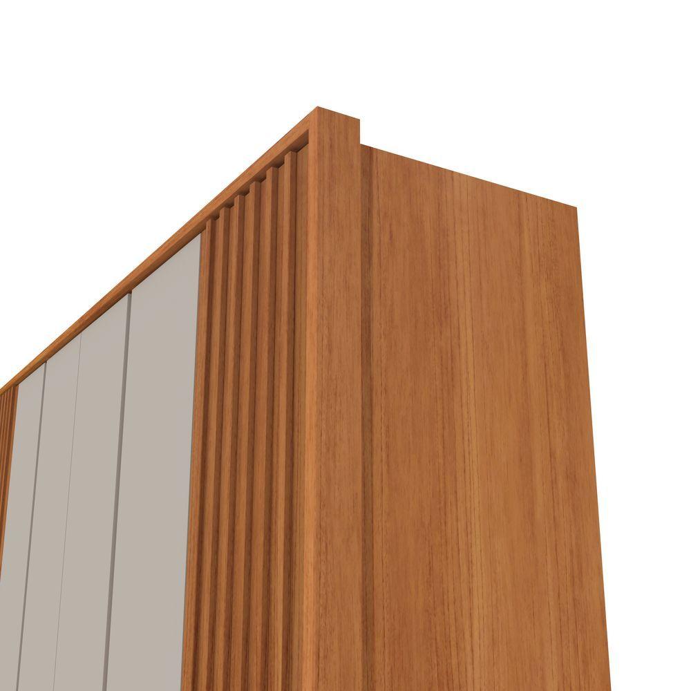 Roupeiro 6 Portas Barcelona Ripado Tcil Cinamomo Off White