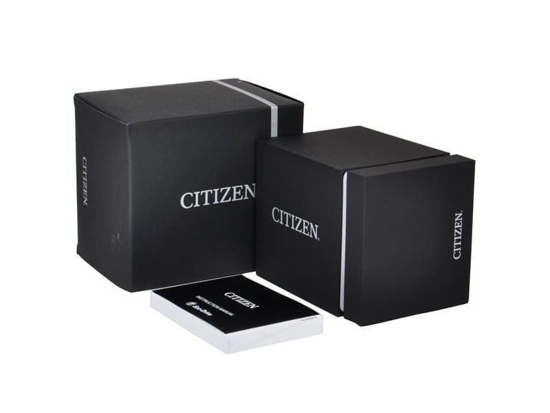 Miniatura Relogio Feminino Prata Citizen Madreperola com Calendario