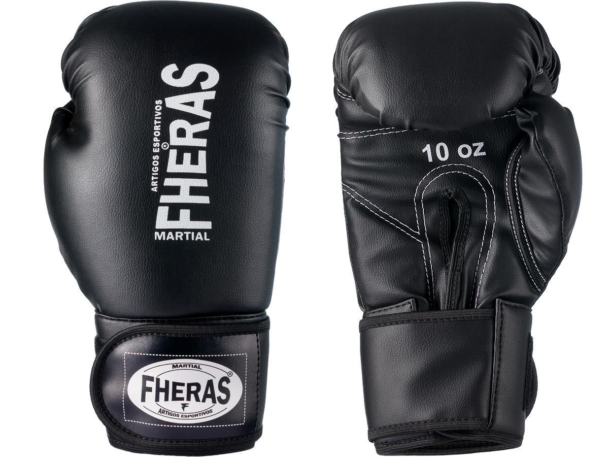 Miniatura Luva De Boxe Muay Thai Mma 14Oz Preta Fheras