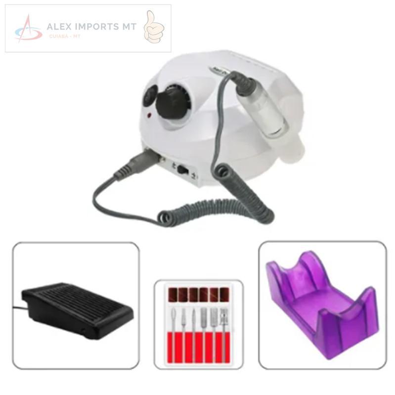 Miniatura Lixa Elétrica Unha Porquinho Nail Drill Pedal Profissional Novo - 7898616394889 - Lixa de unha elétrica - A.R Variedades Mt - Nail drill - Lixa Elétrica Unha Porquinho . - 400 g - 25 W - Elétrica - Bivolt