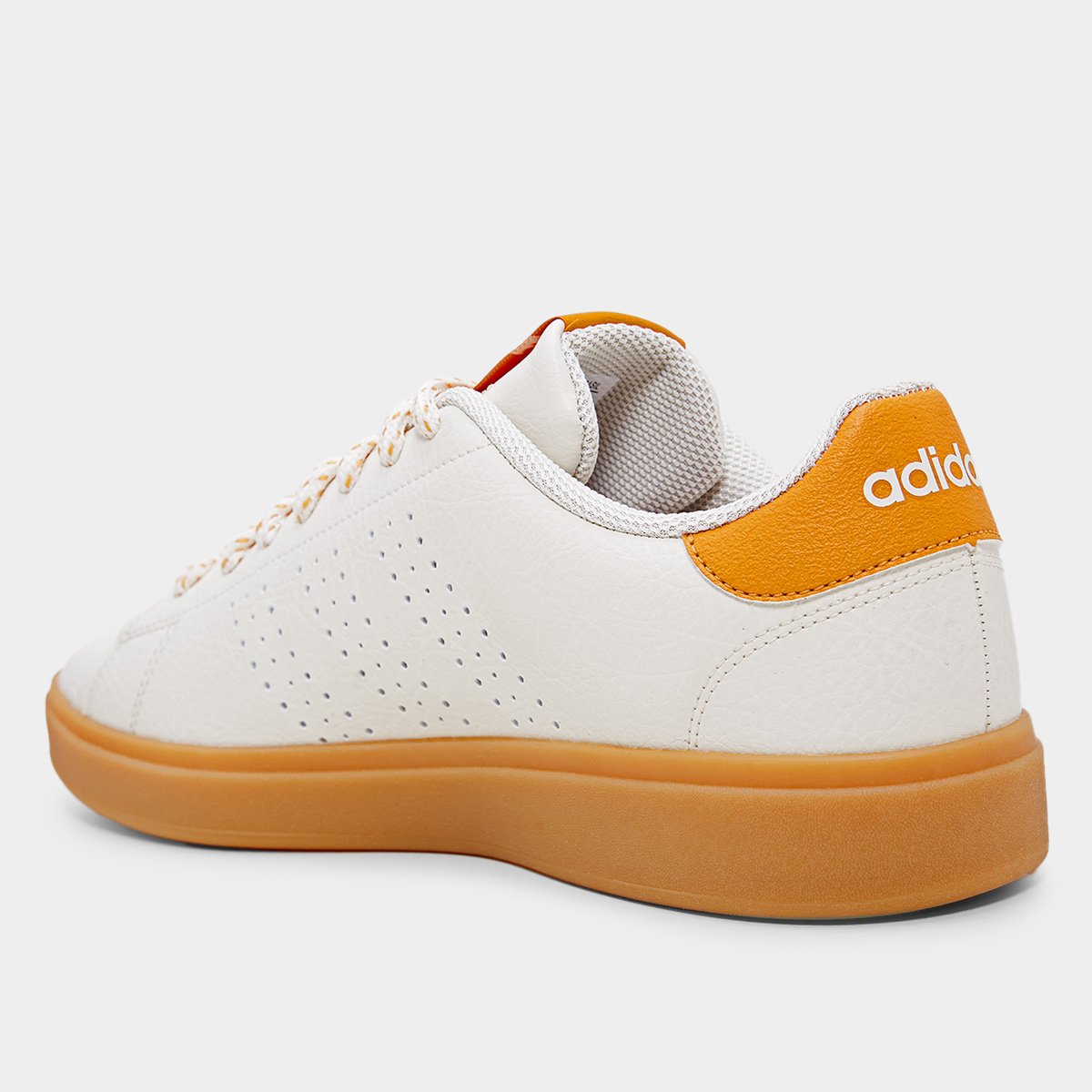 Miniatura Tênis Adidas Advantage Base Masculino Branco+Laranja - 39