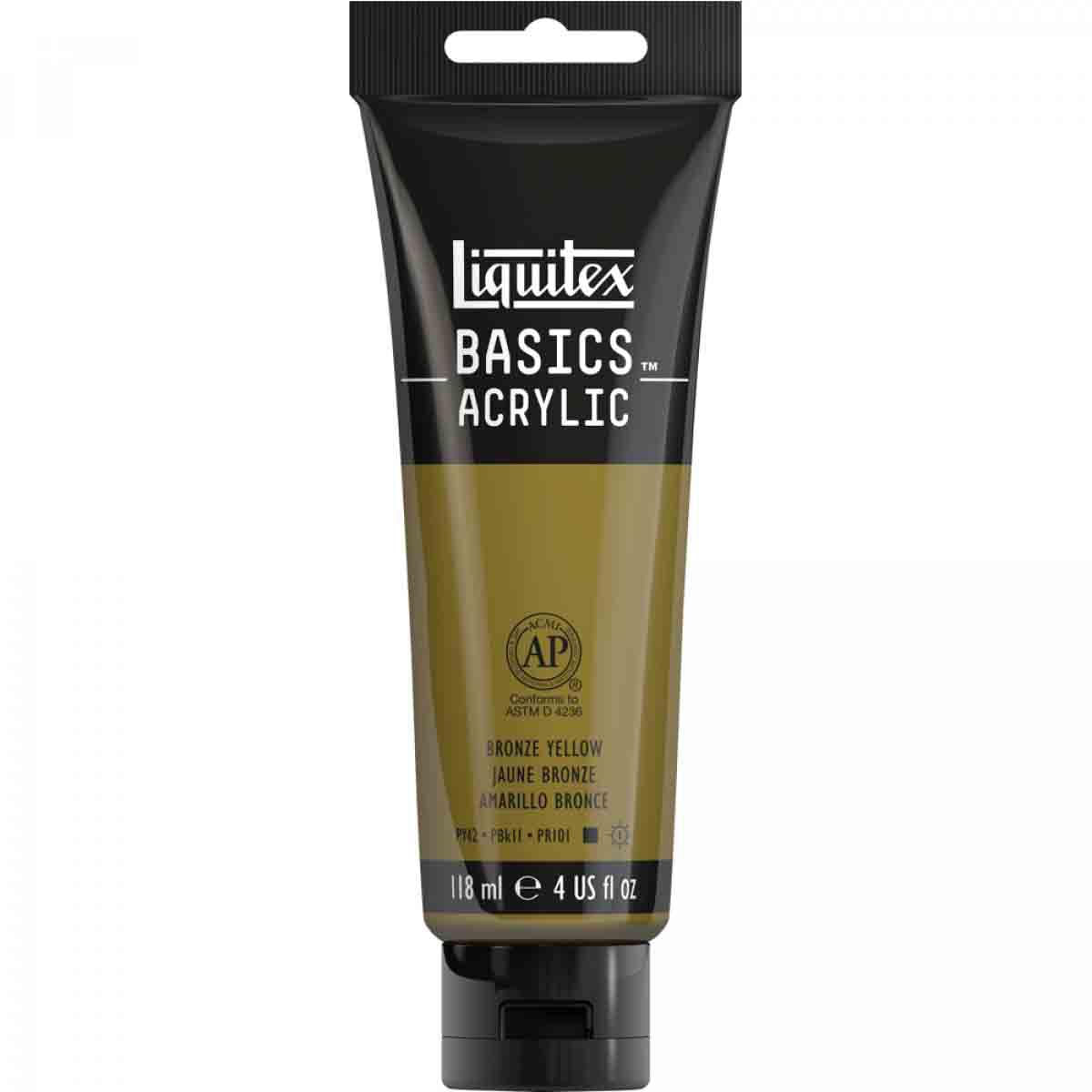 Miniatura Tinta Acrílica Liquitex Basics 530 Bronze Yellow 118Ml