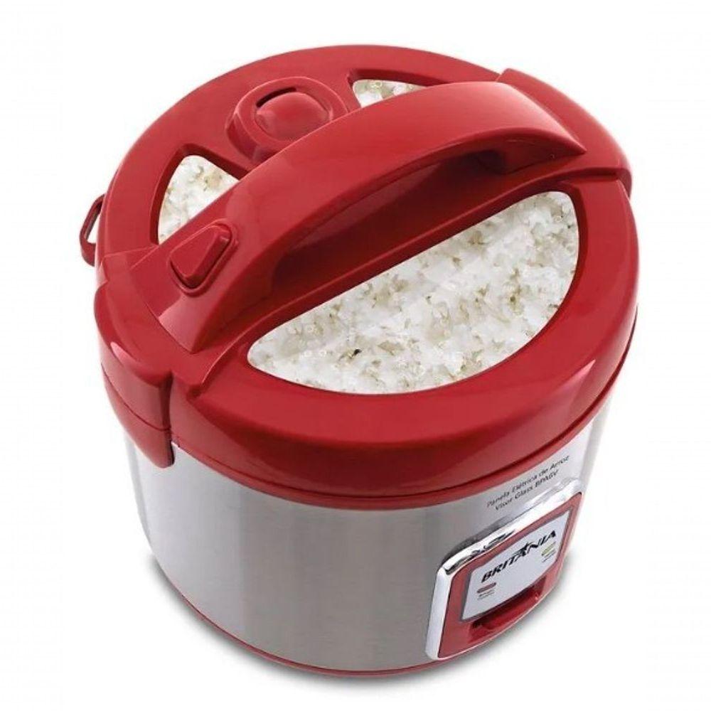 Miniatura Panela Eletrica Arroz 400w Britania Faz 6 Xicaras Vermelha 220V