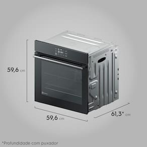 Forno de Embutir Elétrico Electrolux OE8EA 80L Experience Air Fryer, PerfectCook360 e Painel Touch