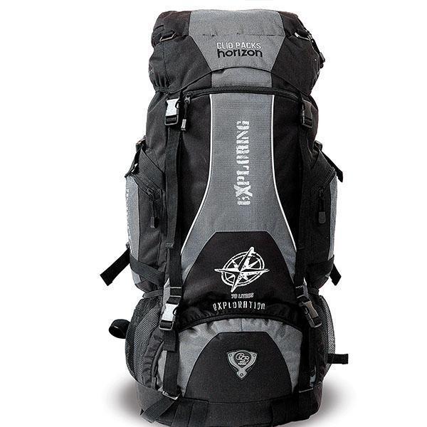 Miniatura Mochila De Camping 70 Litros Acampamento Mc3102 Cinza