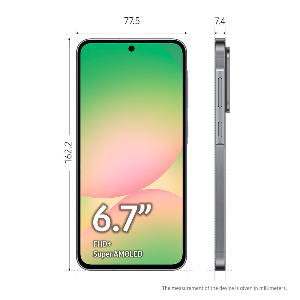 Smartphone Samsung Galaxy A56 5G Preto, 128GB, 8GB RAM e Câmera Tripla 50MP + 12MP + 5MP BIVOLT