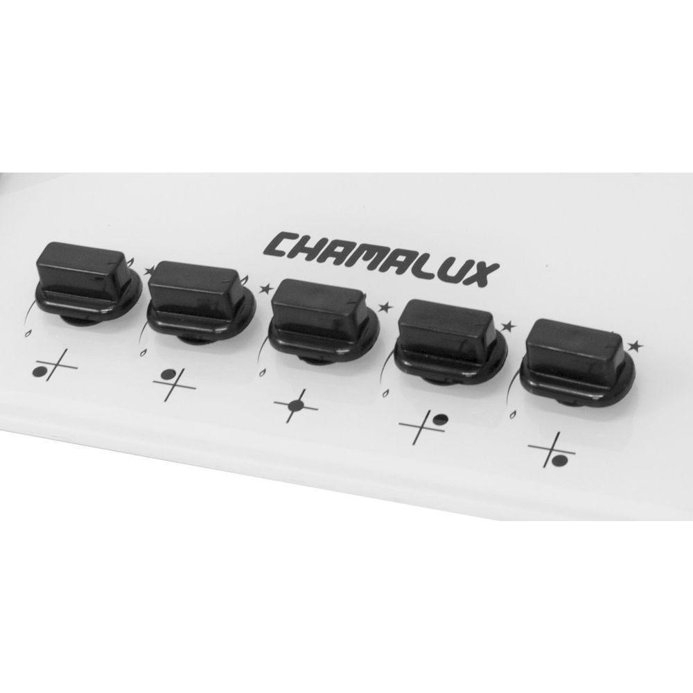 Fogão Cooktop 5 Bocas Tripla Chama Bivolt Chamalux - Branco
