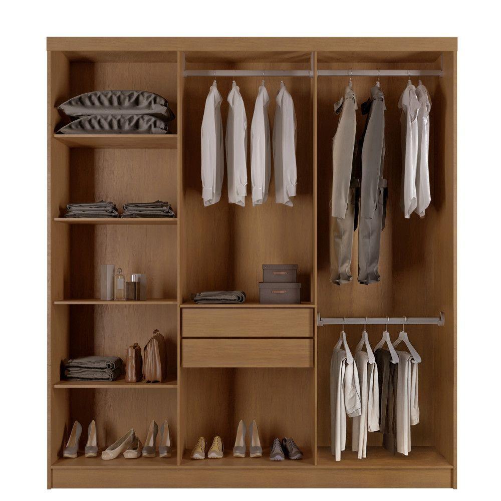 Guarda Roupa Casal Hera 6 Portas Rufato Imbuia/off White