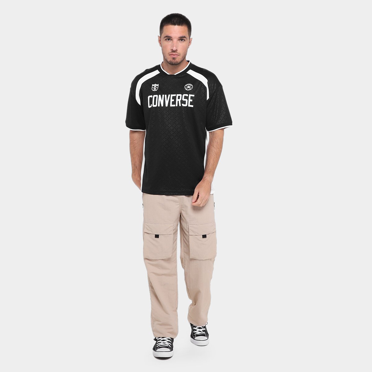 Miniatura Camiseta Converse Soccer Jersey Masculina Preto - G