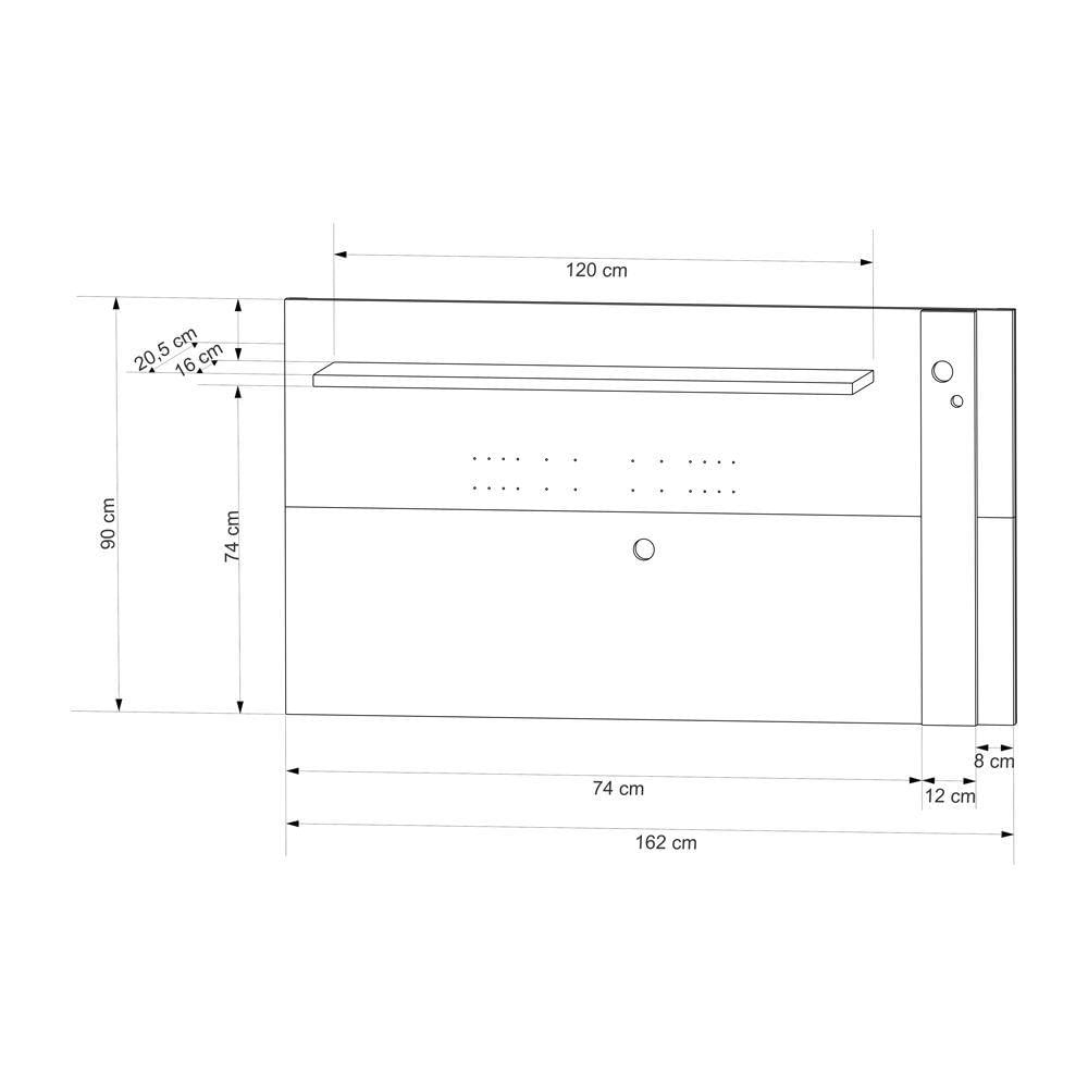 Miniatura Painel Home Tv Até 55 Polegadas Eyre Freijo Ac/azul Navy Ac - Cor: Azul